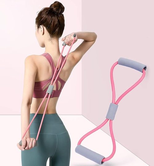 Resistance band for workout used in an exercise bands workout to strengthen muscles, improve flexibility, and enhance stability.